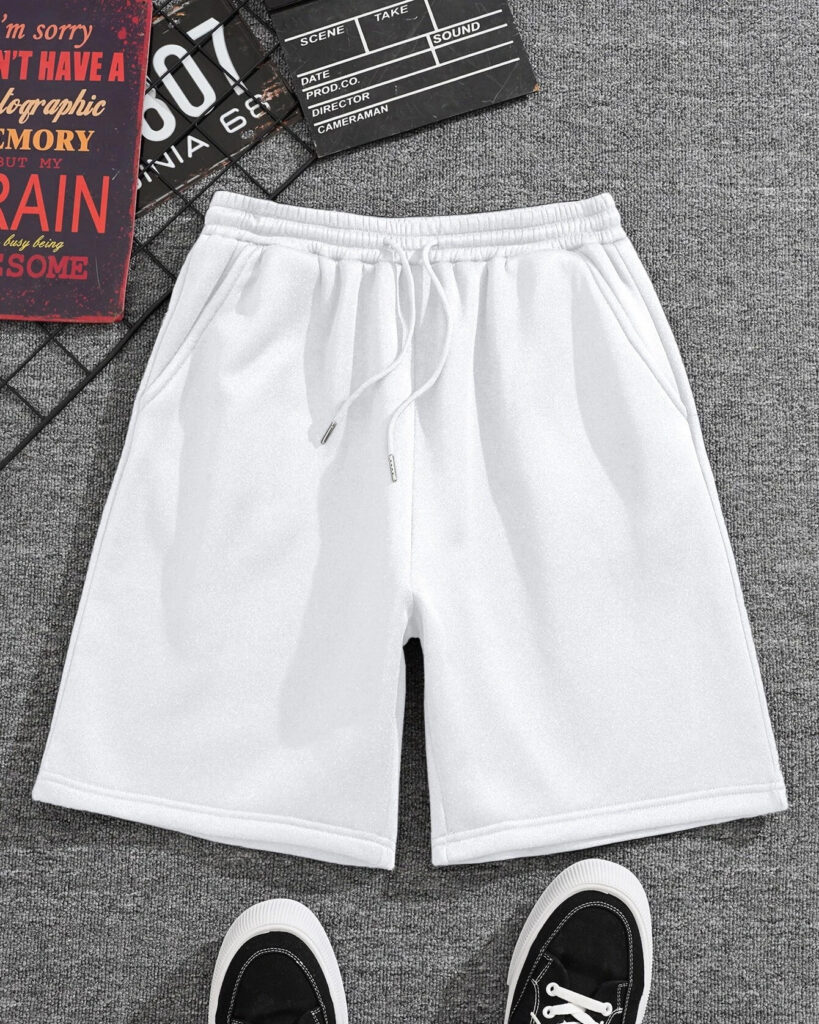 White Unisex Short