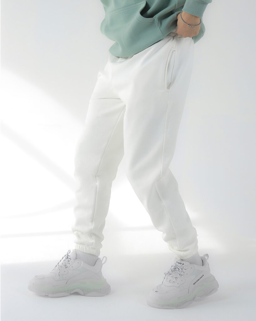 White sweatpants for discount sale