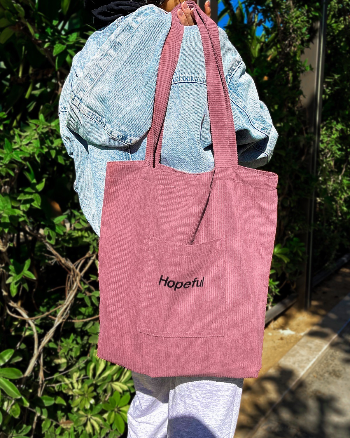 Pink Tote Bag - BURGUNDY | Clothing Brand
