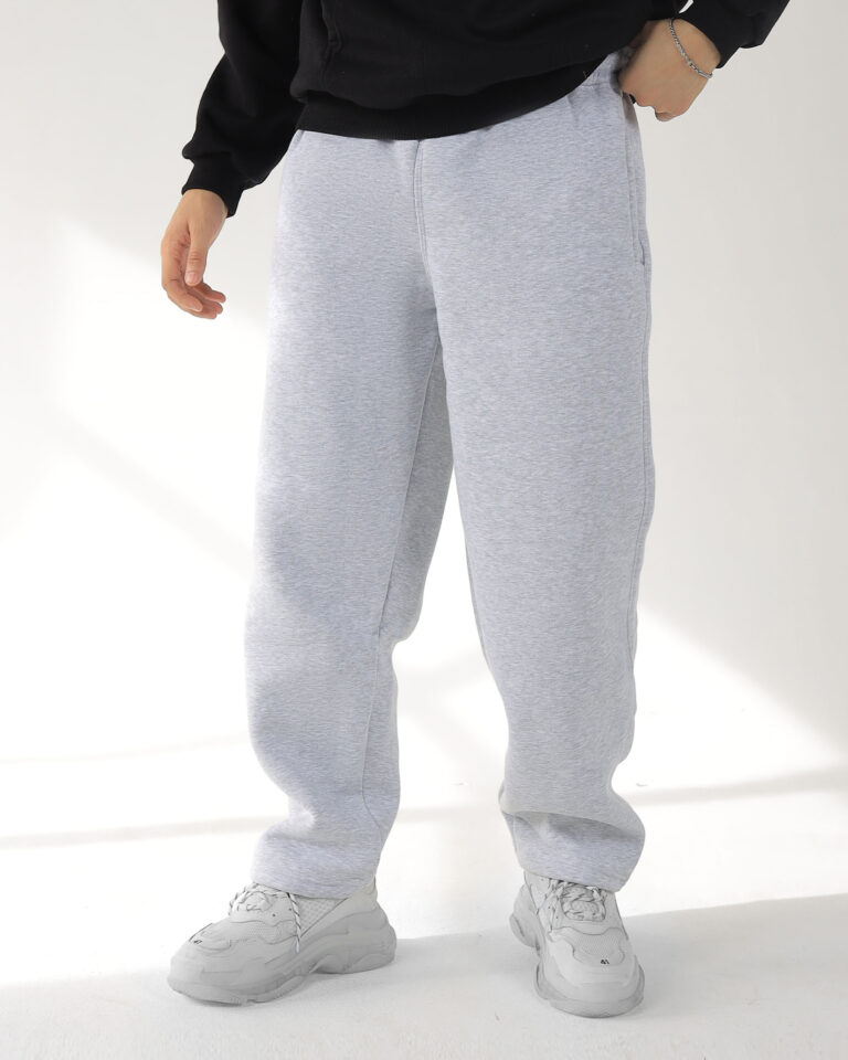 Gray Straight Sweatpants