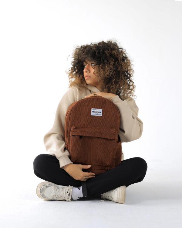 Brown Corduroy Backpack