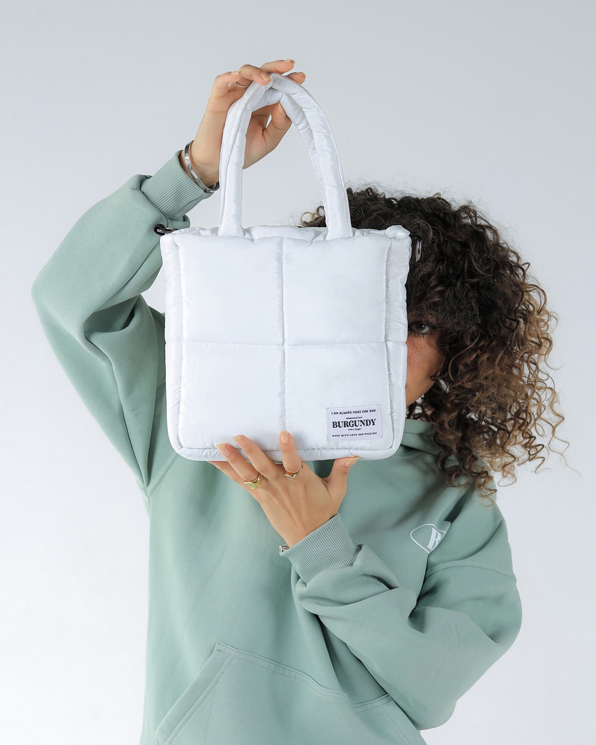 White Puffer Bag