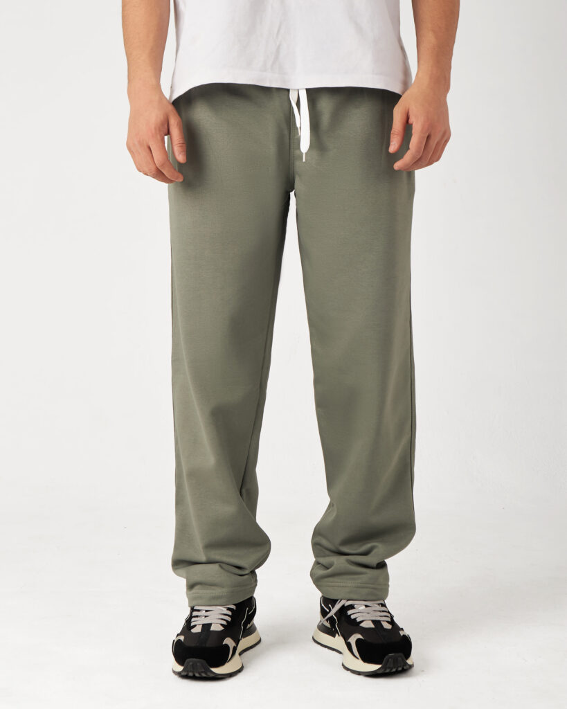 Khaki Straight Sweatpants