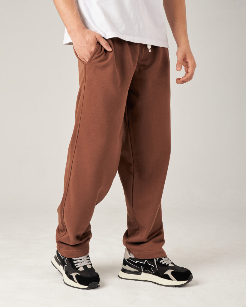 Brown Straight Sweatpants