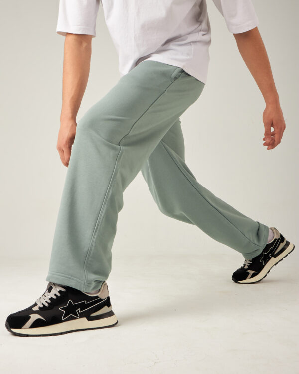 Introducing our Mint Green Straight Fit Sweatpants, designed for comfort and easy movement. Made from Summer Melton 100% Cotton Fabric for a soft feel against the skin. Perfect for everyday wear, Add them to your wardrobe today and experience the ultimate blend of comfort and style.