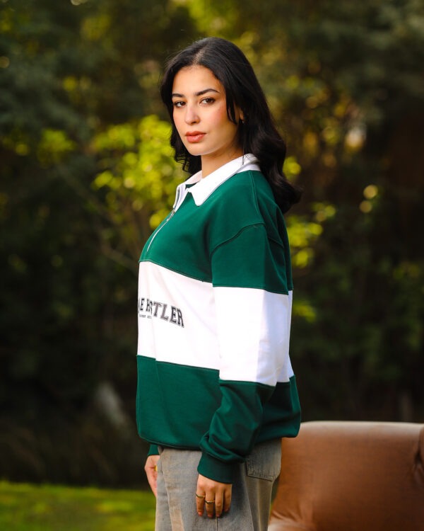 Green Humble Hustler Half-Zip Sweatshirt