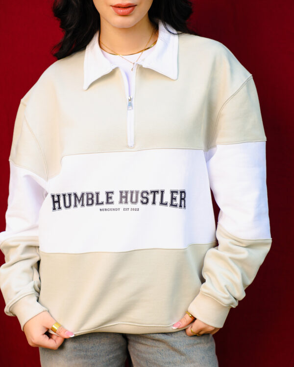 Gray Humble Hustler Half-Zip Sweatshirt