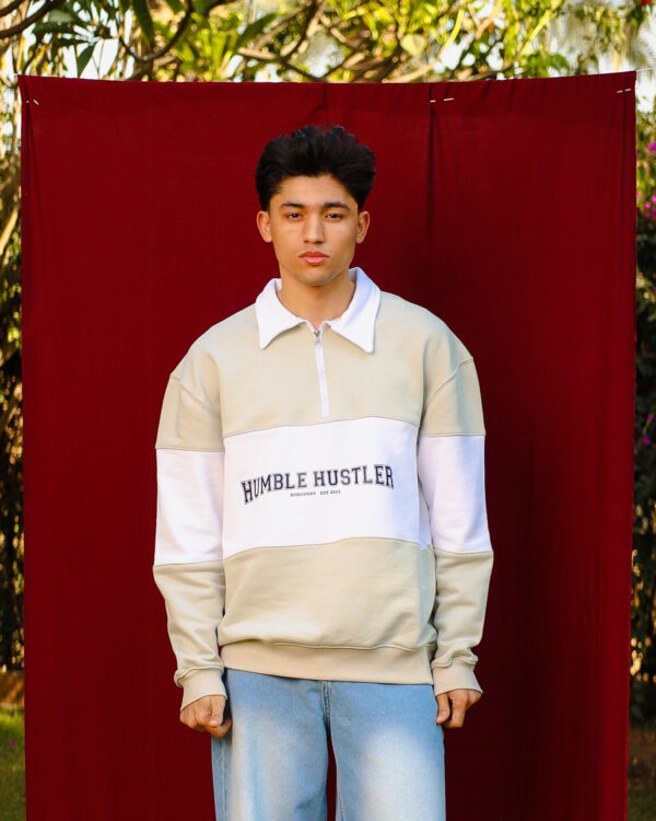 Gray Humble Hustler Half-Zip Sweatshirt