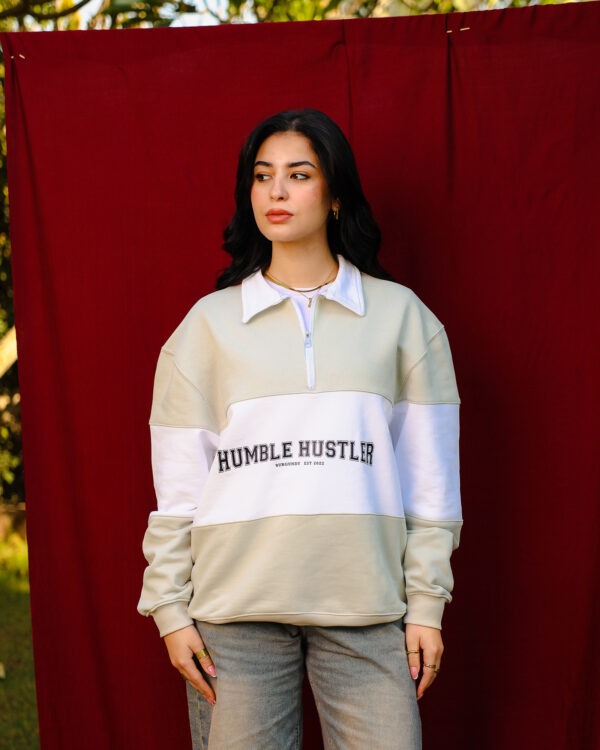 Gray Humble Hustler Half-Zip Sweatshirt