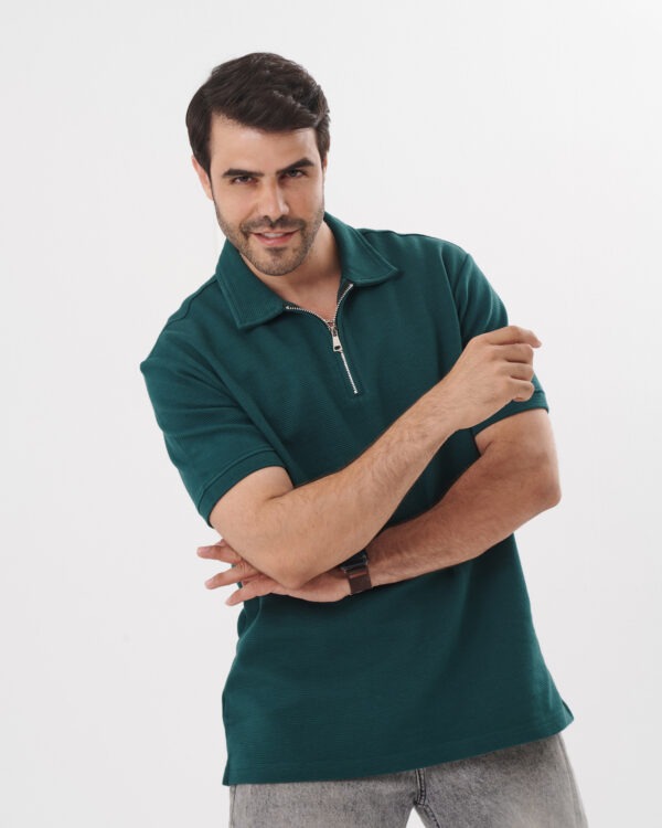Olive Green Quarter Zip Shirt