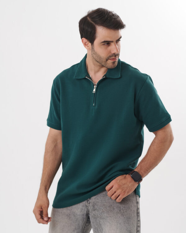 Olive Green Quarter Zip Shirt