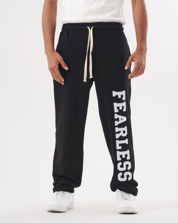 Black Fearless Straight Sweatpants